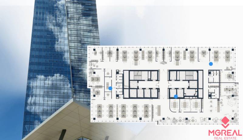 Üveg felhőkarcoló Pozsonyban - Nivy, Mlynské nivy, irodatervek mellett.
