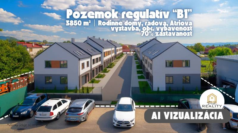 Developerský pozemok pre RD / OV so St. Povolením a projektom Obch. Budovy