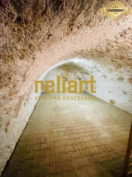 Családi ház téglapadlós pincéje.