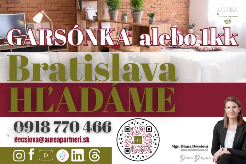 Garzont vagy egyszobás lakást keresünk Pozsonyban fa mintázatú padlóval.