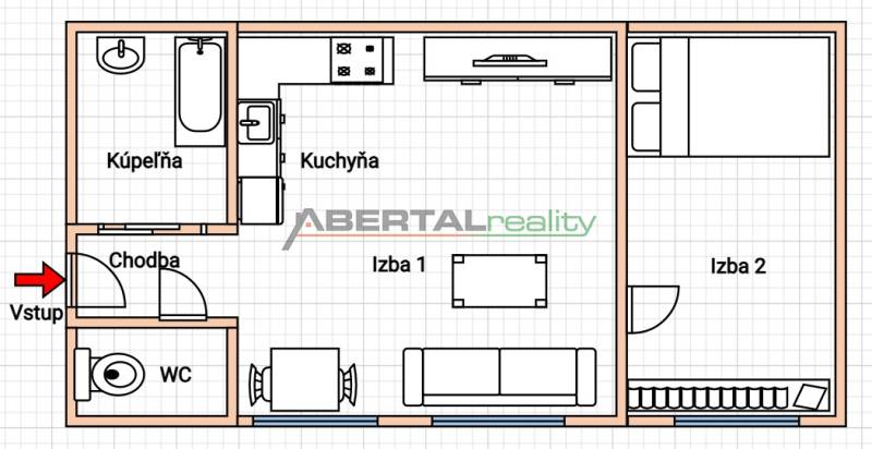 Predaj. 2i byt, Mariánska , Staré mesto, Bratislava, pôdorys.jpg