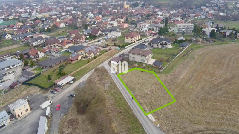 Eladó telek lakhatásra alkalmas, Rosina községben, madártávlatból nézve.