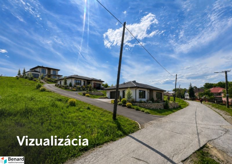 Lakóterületek vizualizációja Finticében, zöld környezetbe ágyazva.