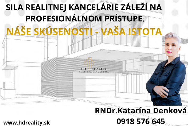 Ingatlanközvetítő iroda hirdetése absztrakt épületképpel és elérhetőségi információkkal.
