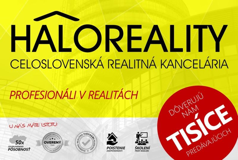 Háloreality ingatlaniroda reklámbannere feltűnő sárga és piros grafikával.