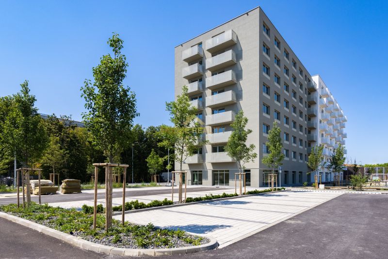 Lakóház az Ivanská úton, Ružinovban, Pozsonyban, zöldövezet és parkolási lehetőség veszi körül.