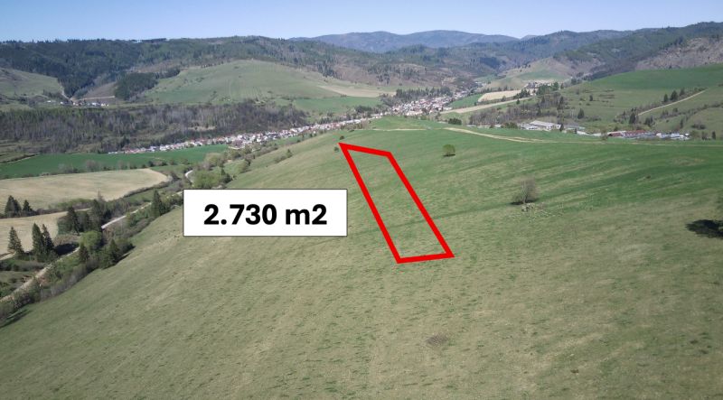 Fekete Balog mezőgazdasági és erdőterületei, 2 730 m²-es terület festői dombok között.