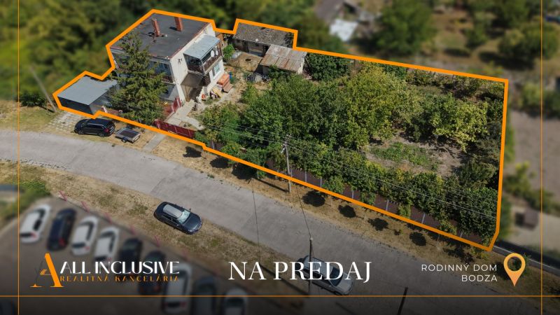 Családi ház Bodziban tágas kerttel és parkolóhelyekkel eladó.