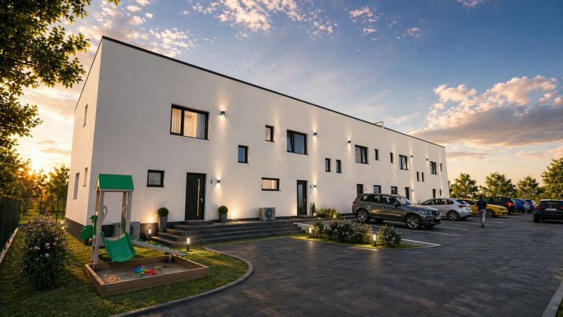 Családi ház Újpolhora utcában, Újpolhora városában, parkolóval és játszótérrel.