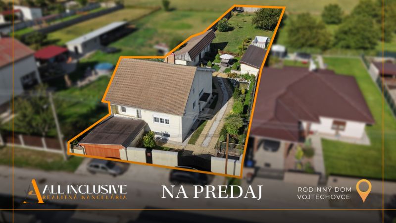 Eladó családi ház Vojtechovce városrészben, Nový Životon, tágas kerttel.