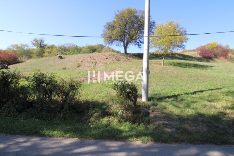 Zöldterület és oszlop a telken - lakóhely a Vyšné Ladičkovce területen, Vyšné Ladičkovce utca.