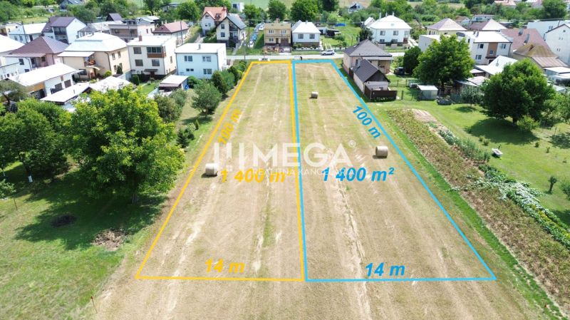 Telkek - lakóövezet Jasenovban, 1400 m² területtel, házépítésre alkalmas.
