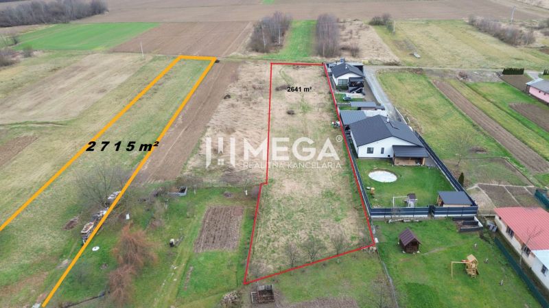 Lakóterületek Zemplínske Hámryban a Remeselnícka utcán, 2641 m² és 2715 m² területekkel.
