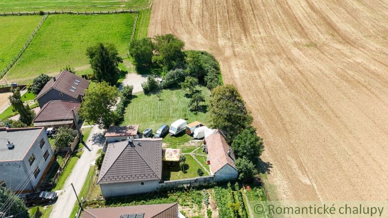 Pastuchovban kertek vannak, amelyeket mezők és falusi házak vesznek körül.