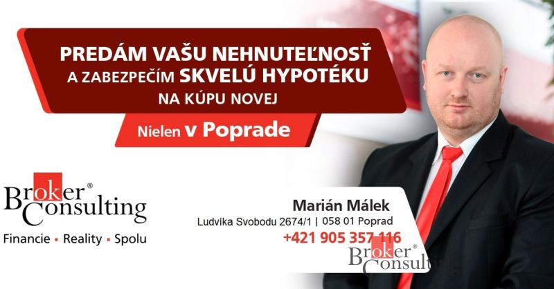 Ingatlanszolgáltatások és jelzálogtanácsadás hirdetése, elérhetőségek és egy férfi fényképe.