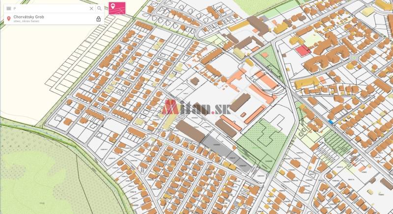 predaj, pozemky pre čerpaciu stanicu, CENTRO Čierna Voda - 3D mapka